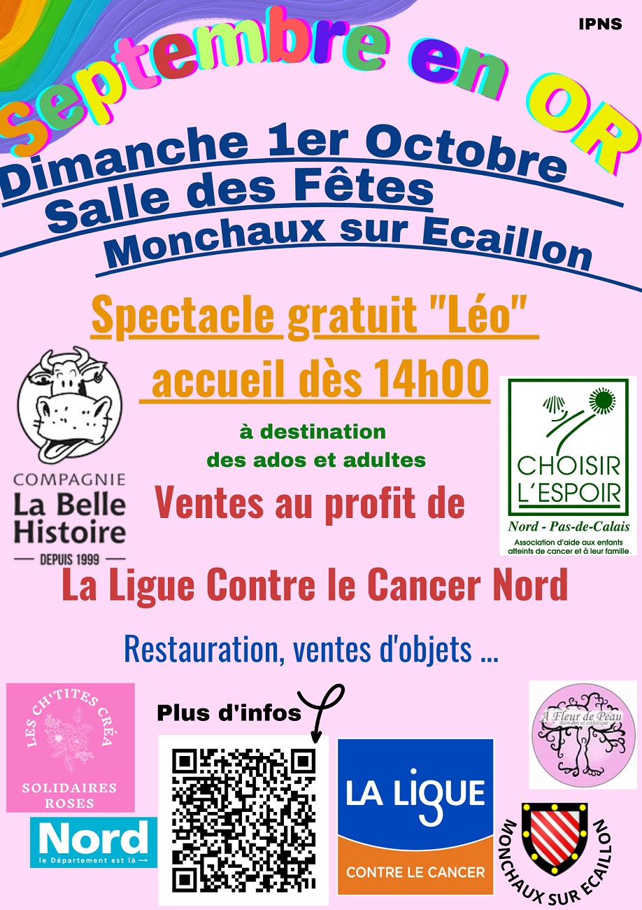 Ch’tites Créasolidaires Roses: September Gold Action & Free Show at Monchaux-sur-Ecaillon Village Hall